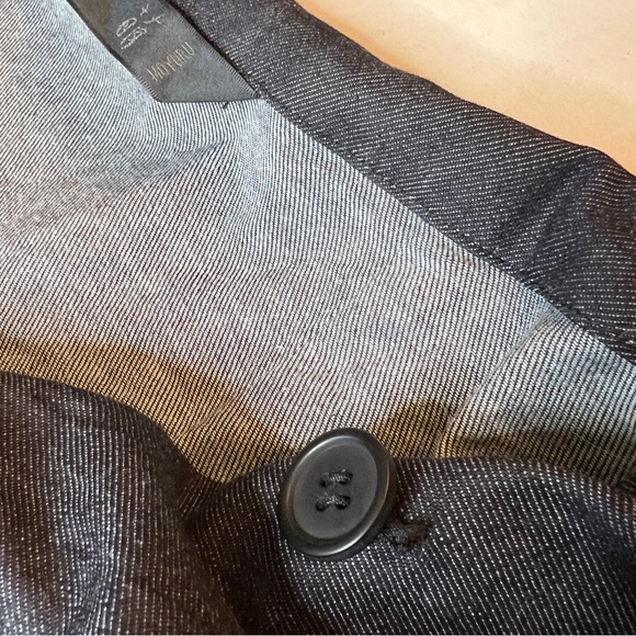 Moyuru Indigo Denim Collard Trench Coat 100% Cotton Japanese 213487 M One Size - Picture 16 of 16